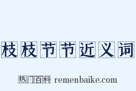 枝枝节节近义词是什么意思的图片